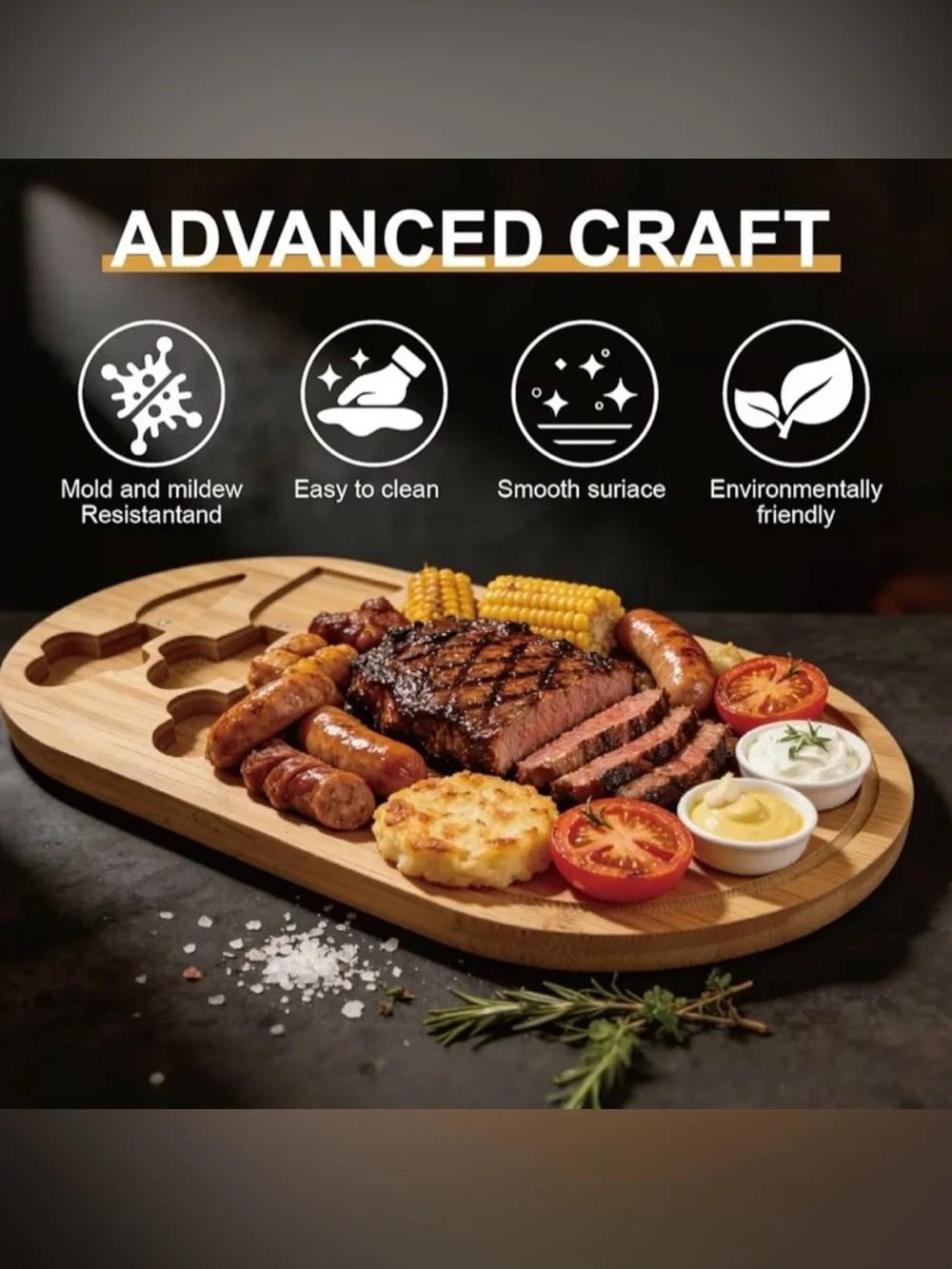 13x7.5 Inche Charcuterie Board Set